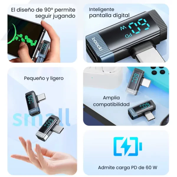 adapter90-caracteristicas-1-1-1.webp Adaptador Toocki USB-C 90° con Pantalla Digital PD 60W