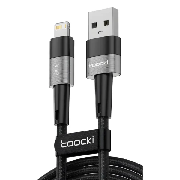 al-02-gris-1.webp Cable Toocki USB-A a Lightning 2.4A color gris