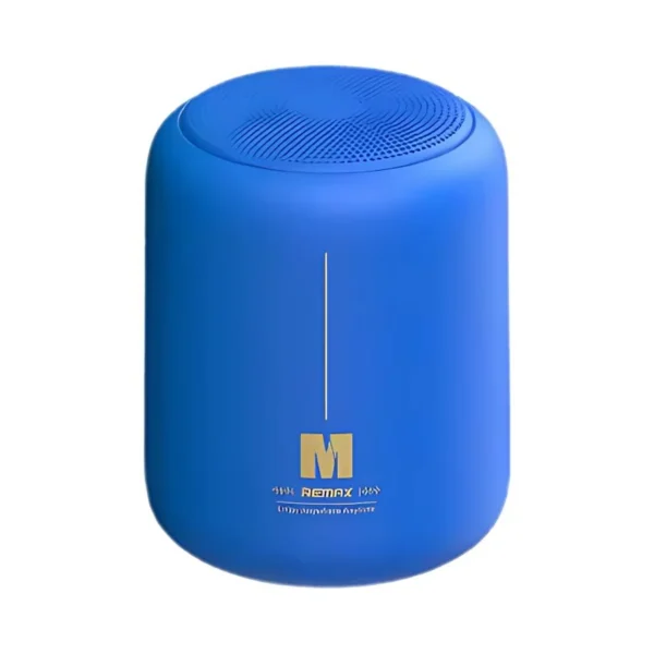Parlante Bluetooth portátil Remax Aircity RB-M1 color azul con detalles dorados