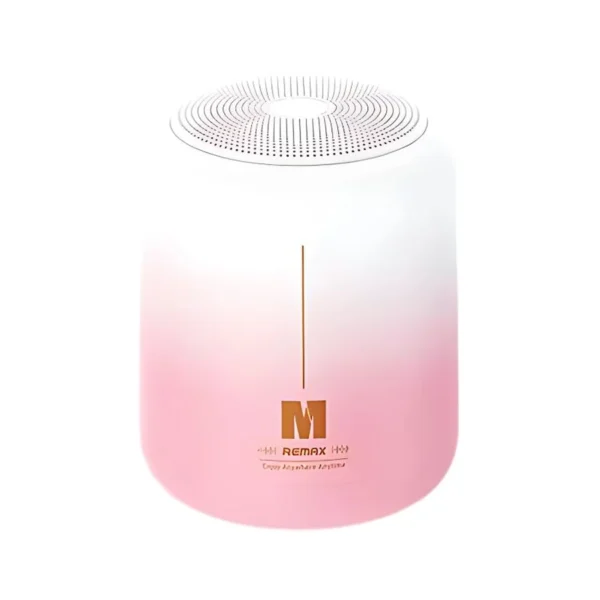 Parlante Bluetooth portátil Remax Aircity RB-M1 color rosado con degradado blanco