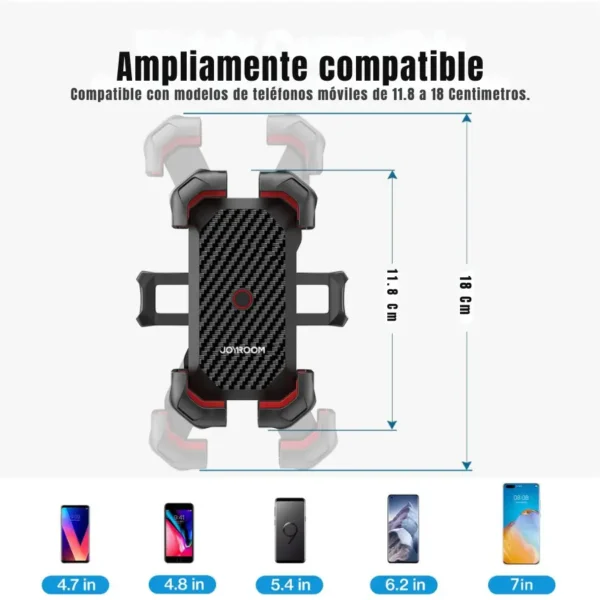 ampliamente-compatible-1.webp Soporte celular para moto y bicicleta Joyroom JR-ZS288 amplia compatibilidad de celulares