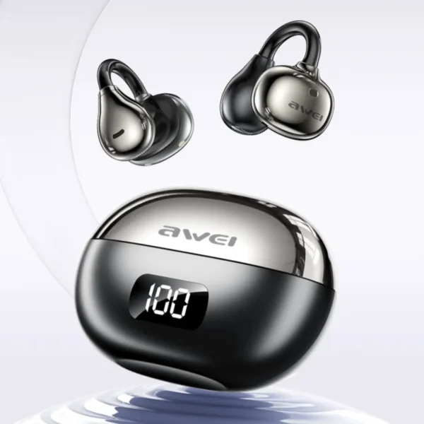 audifonos-clip-bluetooth-awei-tz50-2-estuche-pantalla-led Estuche con pantalla LED de batería de los audífonos Awei TZ50