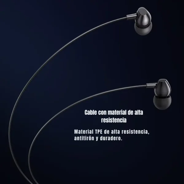 Cable TPE resistente de 1.2 m de los audífonos con cable y micrófono Usams SJ594