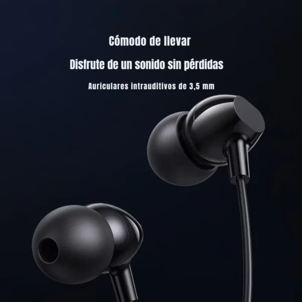 Audífonos 3.5 mm in-ear Usams SJ594 en color negro