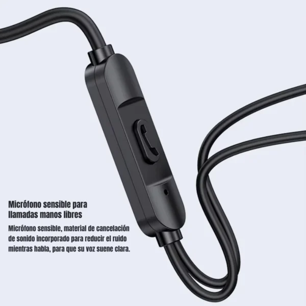 Micrófono para llamadas manos libres de los audífonos con cable y micrófono Usams SJ594