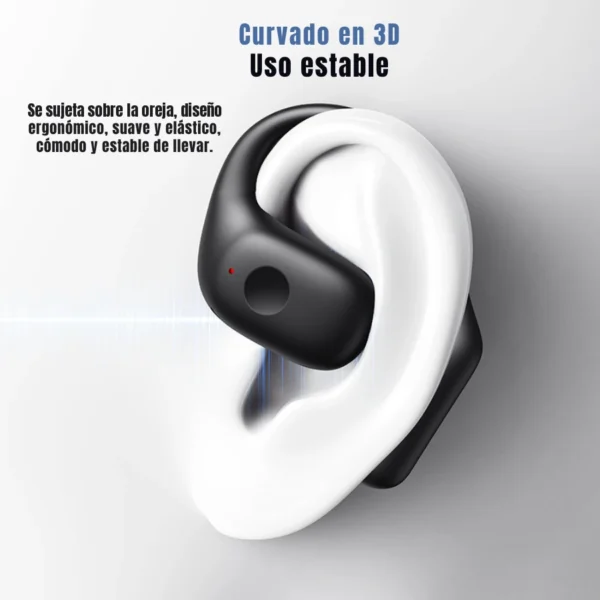 Audífono con gancho Bluetooth Usams UG26 sujeto sobre la oreja con gancho curvado en 3D, cómodo y estable