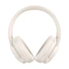 Audífonos de diadema plegables Bluetooth Usams YH21 color beige con almohadillas de cuero