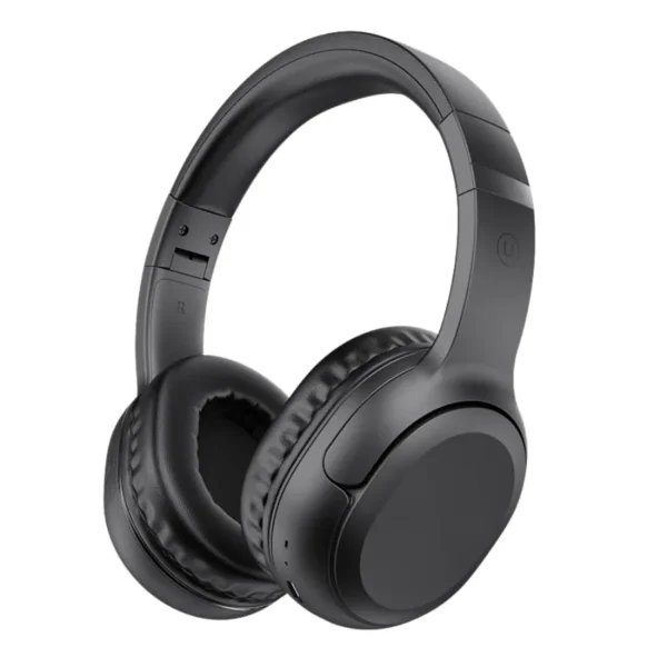 Audífonos de diadema Bluetooth Usams YG23 negro Audífonos de diadema Bluetooth Usams YG23 color negro sobre fondo blanco