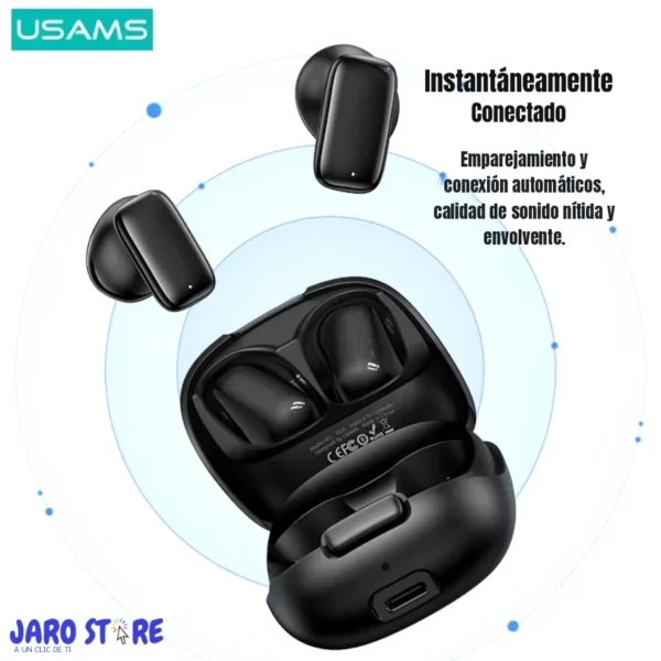 Audífonos inalámbricos Bluetooth Usams ID25 con emparejamiento y conexión automáticos