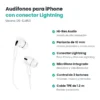 Audífonos para iPhone Lightning Usams SJ453 con Hi-Res Audio, parlante de 10 mm, micrófono, control de 3 botones y cable de 1.2 m