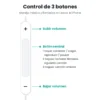 Control de 3 botones de los audífonos para iPhone Lightning Usams SJ453: volumen, música y llamadas