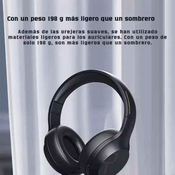Audífonos Remax RB-660HB livianos de 198 g Audífonos Bluetooth over ear Remax RB-660HB ligeros con un peso de solo 198 g