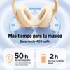 Audífonos Remax RB-900HB con batería de 400 mAh, hasta 50 horas de música y 2 horas de carga