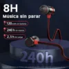 Audífonos Remax RX-S100 batería de 8 horas Audífonos de cuello Remax RX-S100 con 8 horas de música, batería de 120 mAh, 240 horas en espera y 2.5 horas de carga
