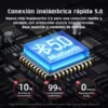 Audífonos Remax RX-S100 Bluetooth 5.0 Chip Bluetooth 5.0 de los audífonos Remax RX-S100 con 10 m de alcance y conexión estable