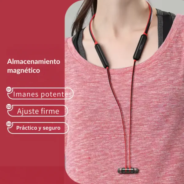 Audífonos Remax RX-S100 auriculares magnéticos Audífonos Bluetooth de cuello Remax RX-S100 con auriculares magnéticos colgando del cuello