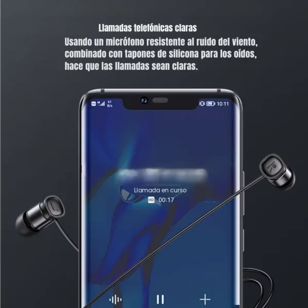 Micrófono para llamadas de los audífonos tipo C Usams SJ576 Audífonos tipo C con micrófono Usams SJ576 para llamadas claras desde el celular