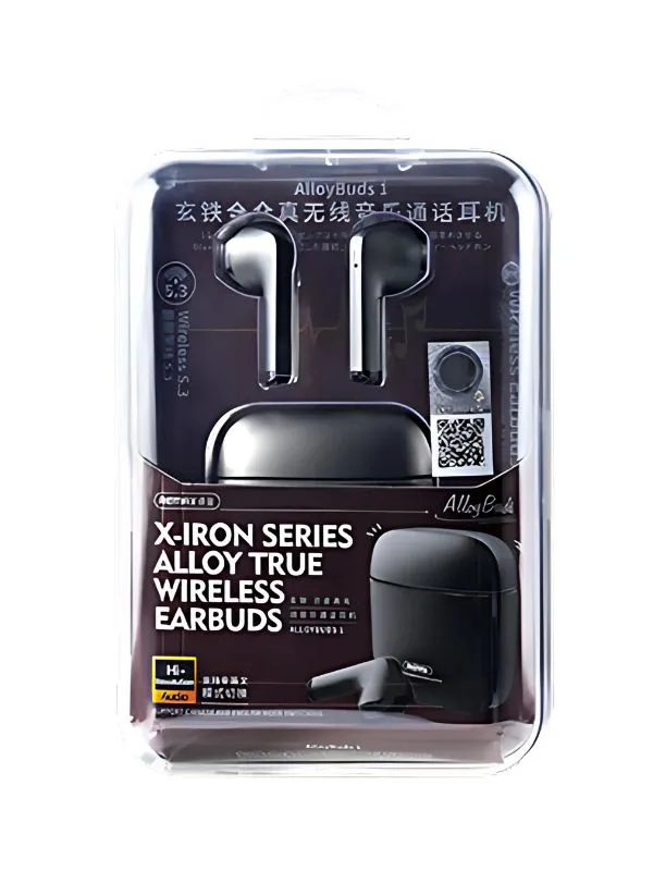 Audífonos Bluetooth Inalámbricos Remax AlloyBuds 1 con Cancelación de Ruido ENC – IPX4, BT 5.3, Azul/Gris