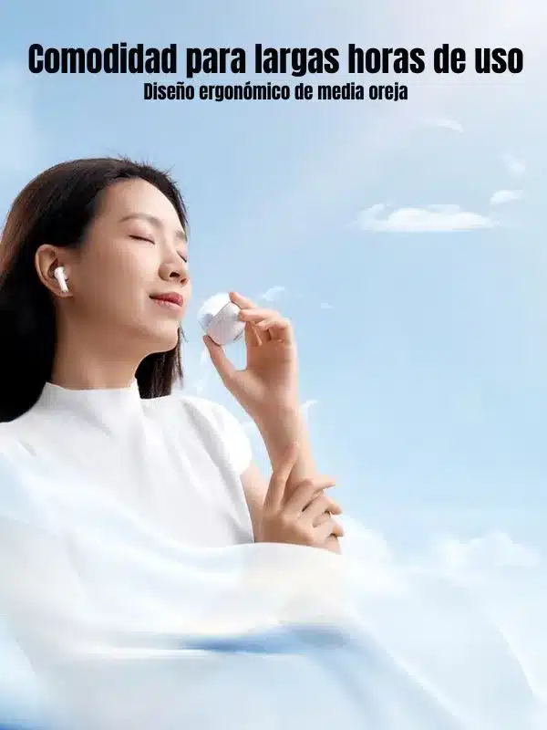 Audífonos Bluetooth Inalámbricos Joyroom V5.3 | Sonido Estéreo, Batería de Larga Duración, Negro y Blanco