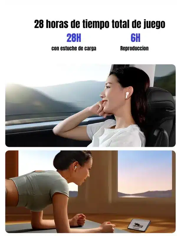 Audífonos Bluetooth Inalámbricos Joyroom V5.3 | Sonido Estéreo, Batería de Larga Duración, Negro y Blanco