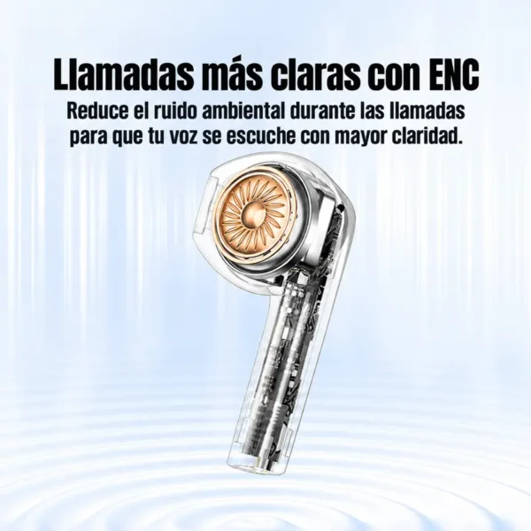 Micrófono con ENC de los Remax AlloyBuds 1 Interior del audífono Remax AlloyBuds 1 con micrófono ENC para llamadas más claras