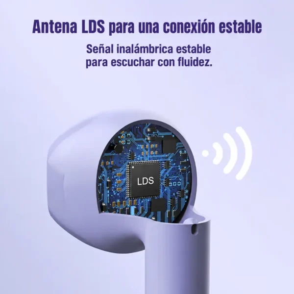 Interior del auricular Remax TWS-19 con antena LDS para una conexión Bluetooth estable