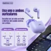 Audífonos Remax TWS-19 en modo estéreo o con un solo auricular conectado al celular