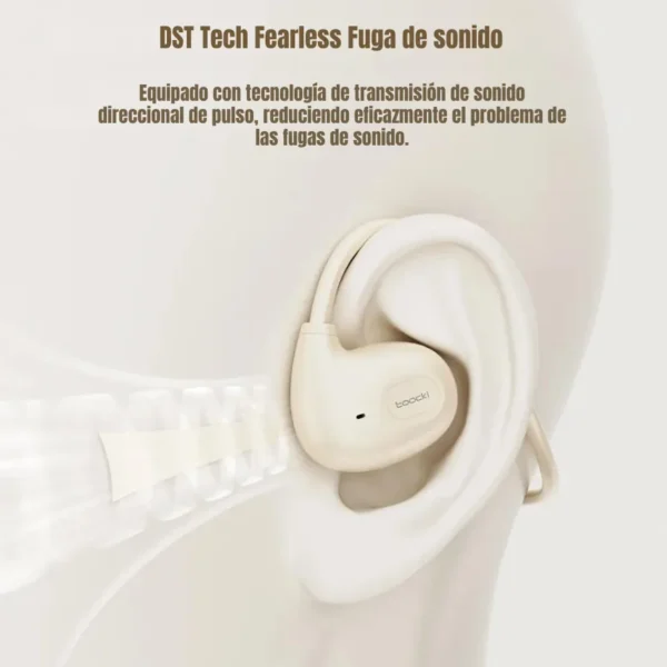 Audífono de conducción aérea Toocki en la oreja con sonido direccional que reduce fugas