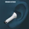 Auricular inalámbrico blanco Yesido TWS09 colocado en la oreja, diseño semi in-ear cómodo