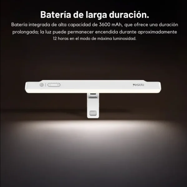 Barra de luz LED Yesido DH11 batería 3600mAh Lámpara LED recargable Yesido DH11 con batería de 3600mAh de larga duración