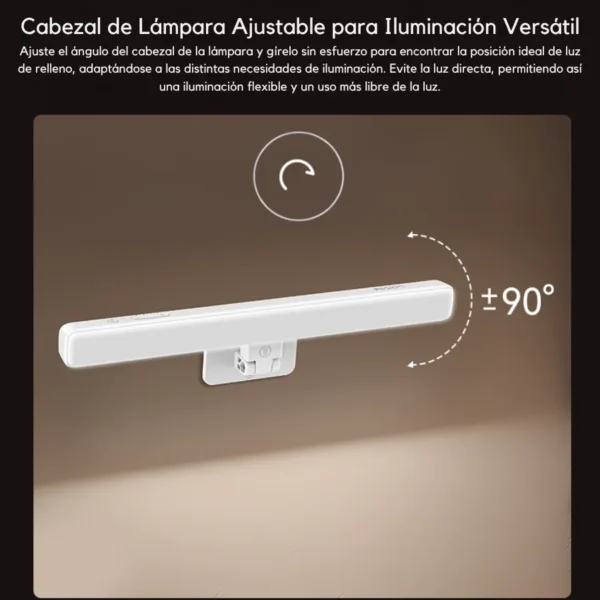 Barra de luz LED Yesido DH11 cabezal ajustable Cabezal giratorio ±90° de la barra de luz LED para monitor Yesido DH11
