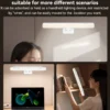 Barra de luz LED Yesido DH11 usos Lámpara LED inalámbrica Yesido DH11 usada en la pared, sobre la laptop y en la mano como luz portátil