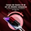 Carga de 10 W de la power bank Remax RPP-299 Mini power bank Remax RPP-299 cargando un celular con hasta 10 W