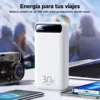 Power bank 30000mAh Remax RPP-522 blanca para llevar de viaje junto a cámara y celular