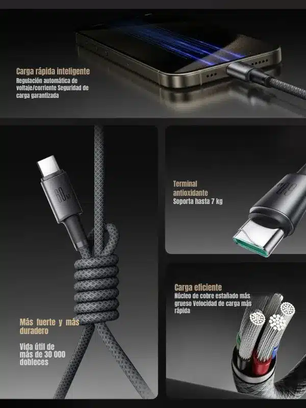 cable de carga rapida Joyroom A50 caracteristicas