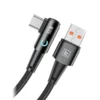 Cable USB tipo C 90 grados 100W Toocki Cable USB tipo C 90 grados Toocki de 100W con conector en L y luz LED indicadora