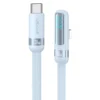 Cable Lightning de 90 grados 30W con pantalla Usams SJ652 color azul