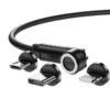 Puntas magnéticas Micro USB, Tipo C y Lightning del cable magnético 3 en 1 Toocki