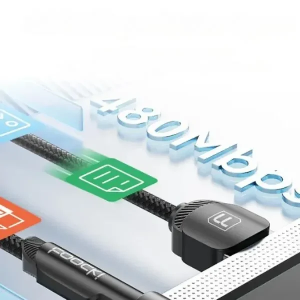 Cable magnético 3 en 1 Toocki trenzado con transferencia de datos a 480 Mbps