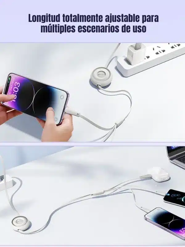 cable para celular retractil 3 en 1 Joyroom s-A40 longitud