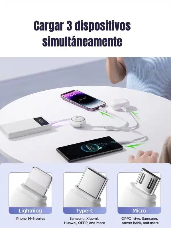 cable para celular retractil 3 en 1 Joyroom s-A40 multiple