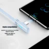 Cable tipo C con pantalla Usams SJ653 compatible con carga rápida Huawei FCP y Xiaomi QC