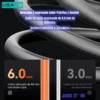 Comparación del cable tipo C 100W Usams SJ684 de 6.0 mm con doble capa frente a un cable común de 3.0 mm