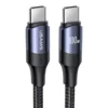 Cable tipo C a tipo C de 3 metros 100W Usams SJ526 trenzado negro con conectores de aluminio