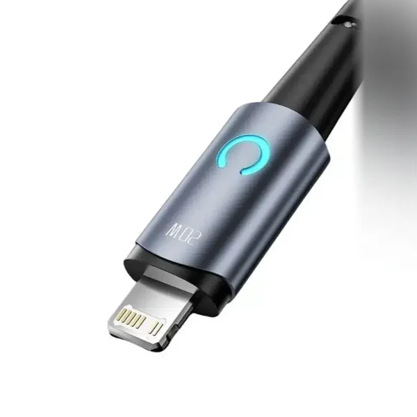 Conector Lightning del cable Lightning 20W Toocki con anillo de luz encendido