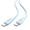 Cable tipo C a tipo C 60W Usams SJ716 color azul con conectores USB-C