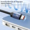 Cable Toocki Tipo-C a Tipo-C 100W con Luz LED - Gris