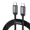 Cable Toocki Tipo-C a Tipo-C 100W con Luz LED - Gris