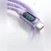 Cable USB C con pantalla digital Toocki con cubierta de silicona líquida suave y conector 100W