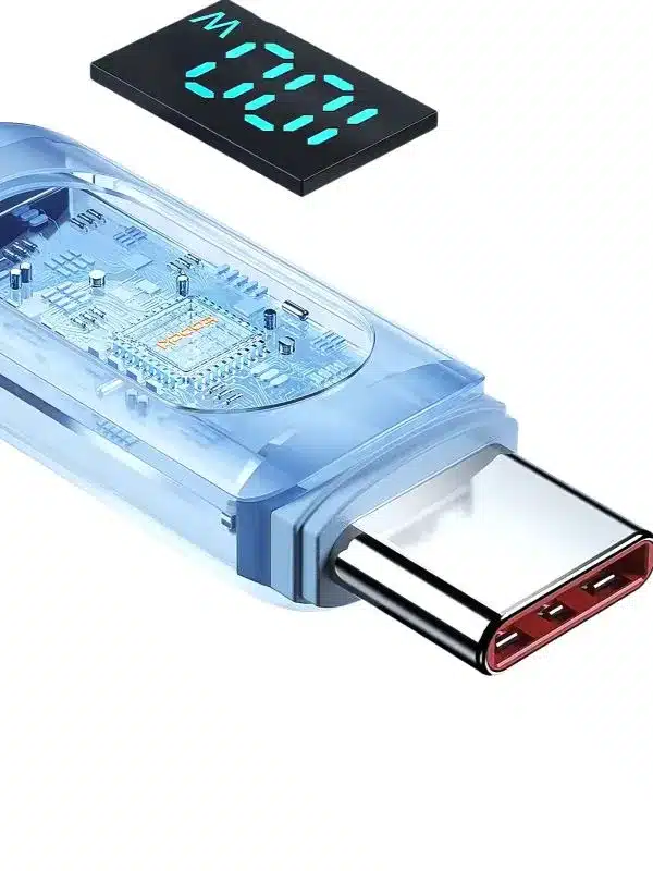 Cable de carga rápida USB Tipo-C Toocki 100W PD con LED y Protección de Voltaje